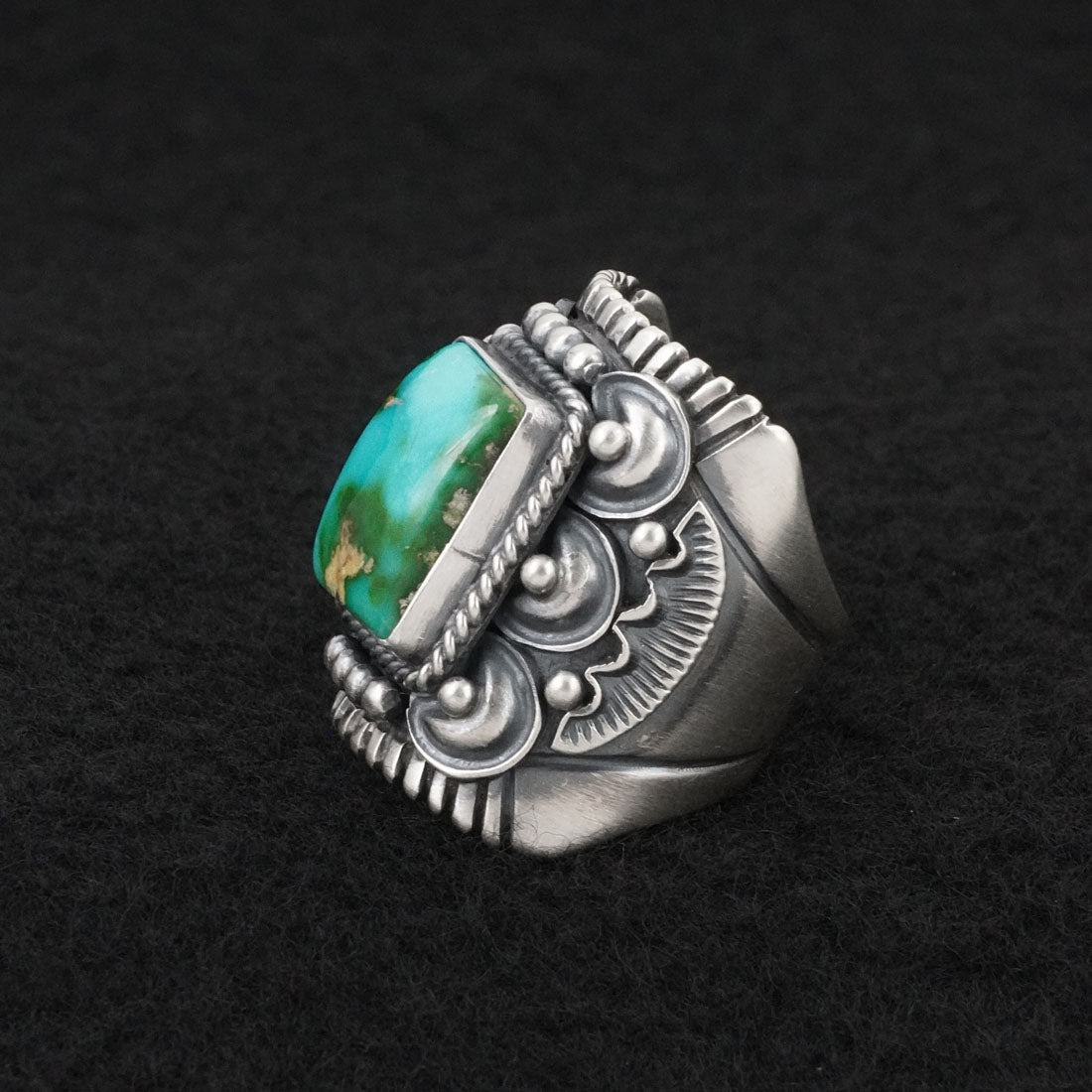 Derrick Gordon Turquoise & Sterling Silver Ring Sz. 7