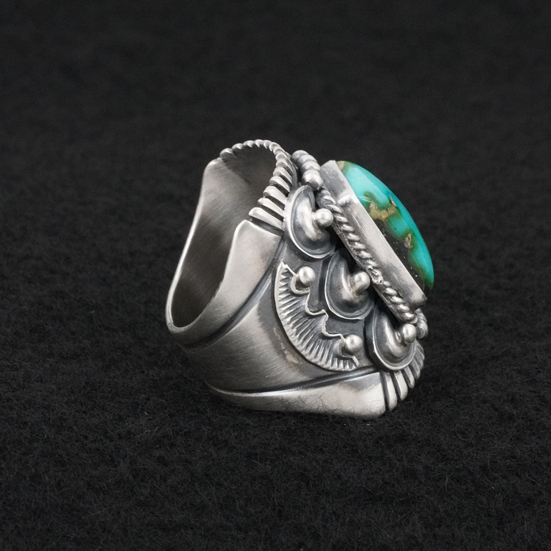 Derrick Gordon Turquoise & Sterling Silver Ring Sz. 7