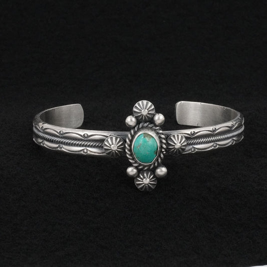 Michael Calladitto Turquoise & Sterling Silver Bracelet