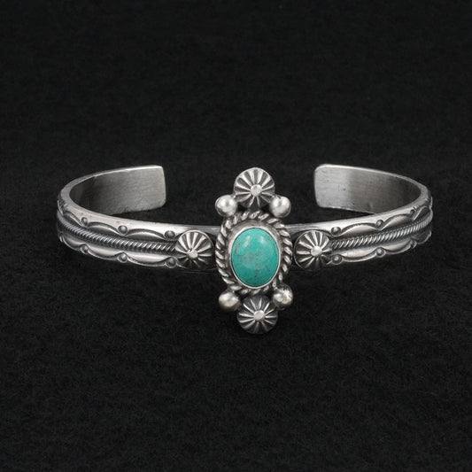 Michael Calladitto Turquoise & Sterling Silver Bracelet