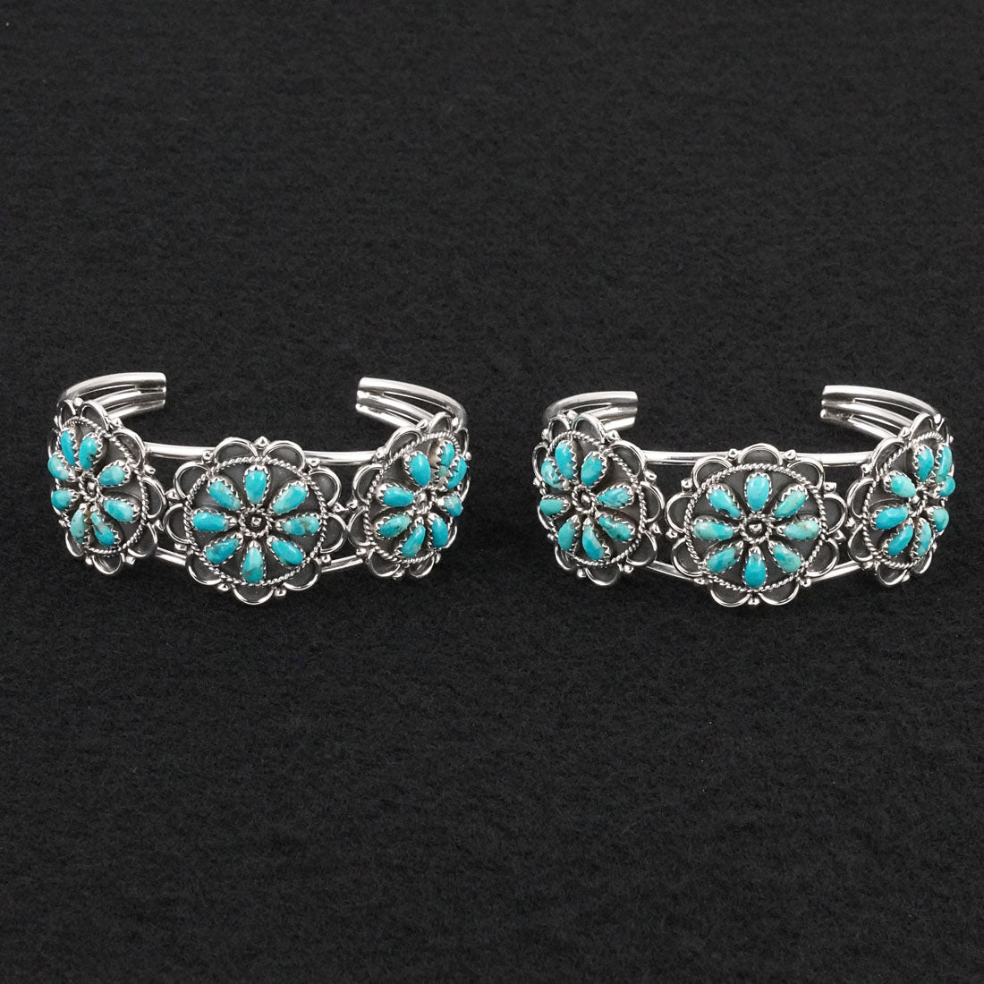 Gerald Mitchell Turquoise & Sterling Silver Squash Blossom Set