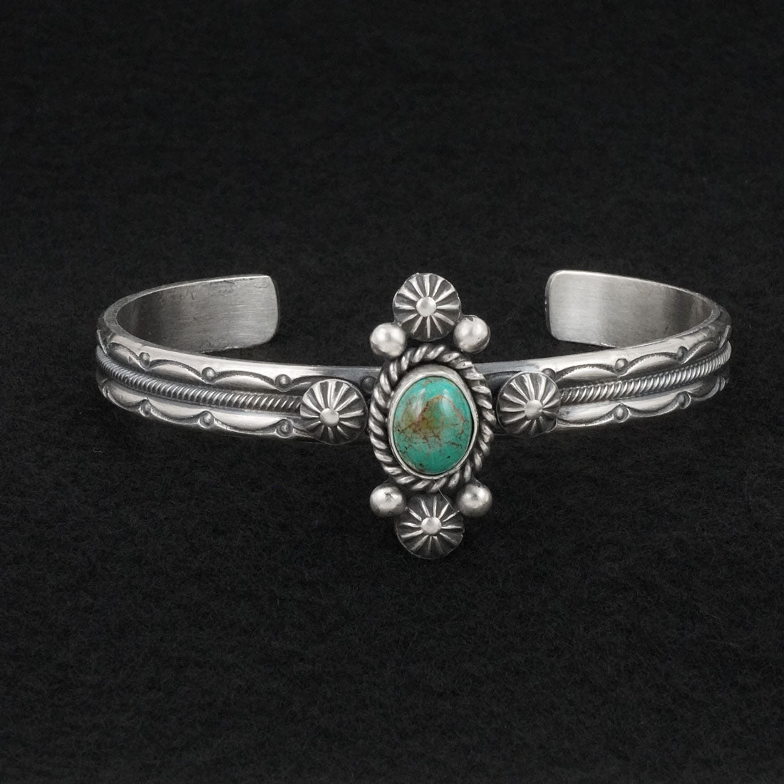 Michael Calladitto Turquoise & Sterling Silver Bracelet