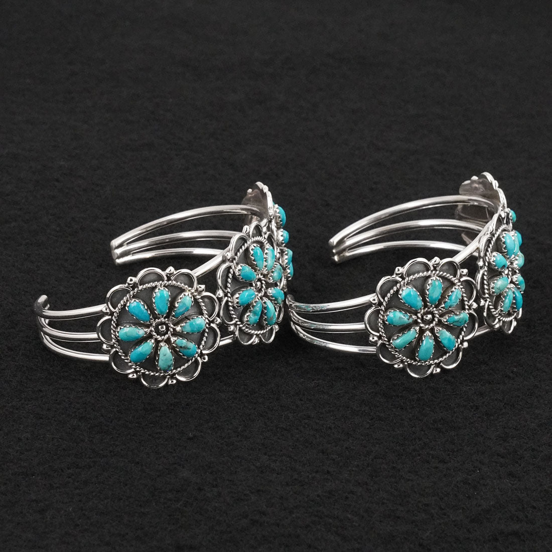Gerald Mitchell Turquoise & Sterling Silver Squash Blossom Set