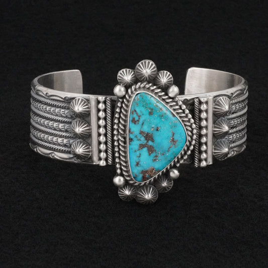 Michael Calladitto Turquoise & Sterling Silver Bracelet
