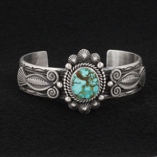 Michael Calladitto Turquoise & Sterling Silver Bracelet