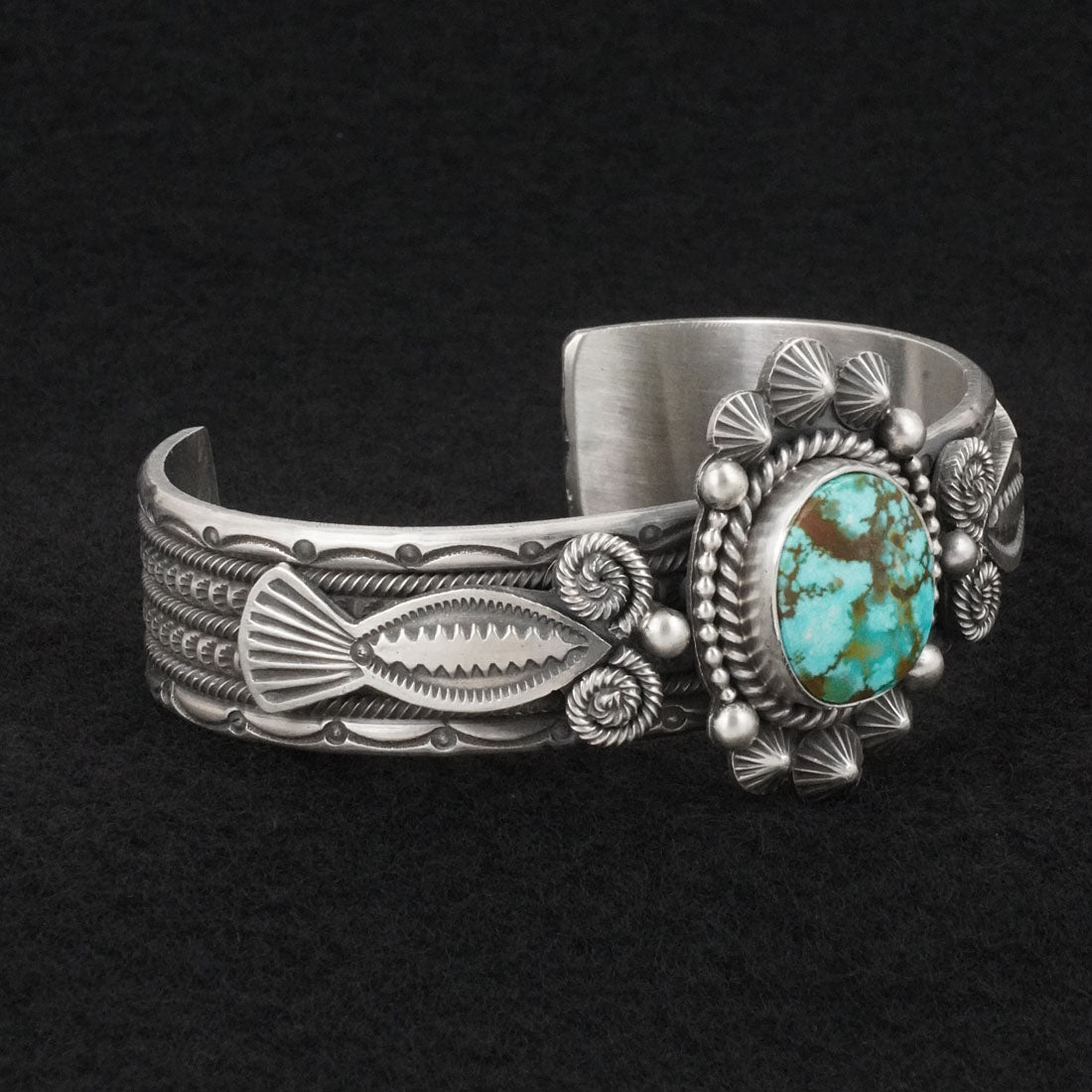 Michael Calladitto Turquoise & Sterling Silver Bracelet