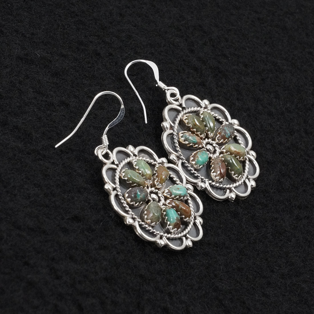 Gerald Mitchell Turquoise & Sterling Silver Squash Blossom Set