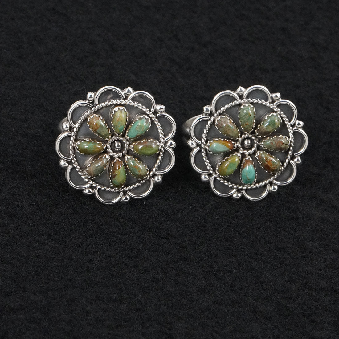 Gerald Mitchell Turquoise & Sterling Silver Squash Blossom Set