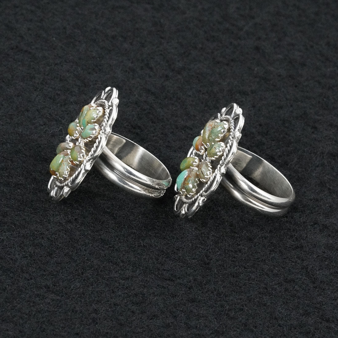 Gerald Mitchell Turquoise & Sterling Silver Squash Blossom Set