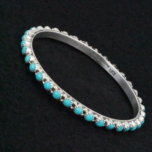 Gaynell Parker Turquoise & Sterling Silver Bangle Bracelet