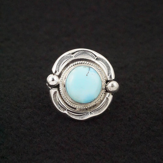 Joelias Draper Turquoise & Sterling Silver Ring Size 8
