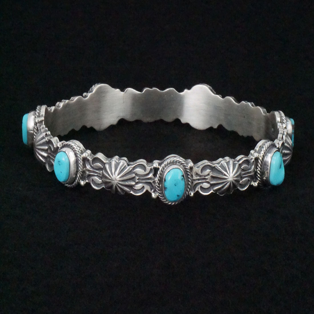 Thomas Yazzie Turquoise & Sterling Silver Bracelet