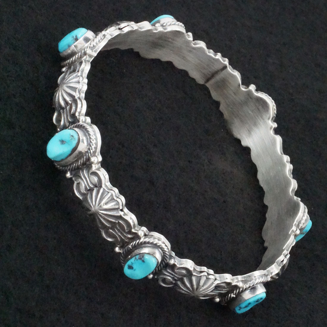 Thomas Yazzie Turquoise & Sterling Silver Bracelet