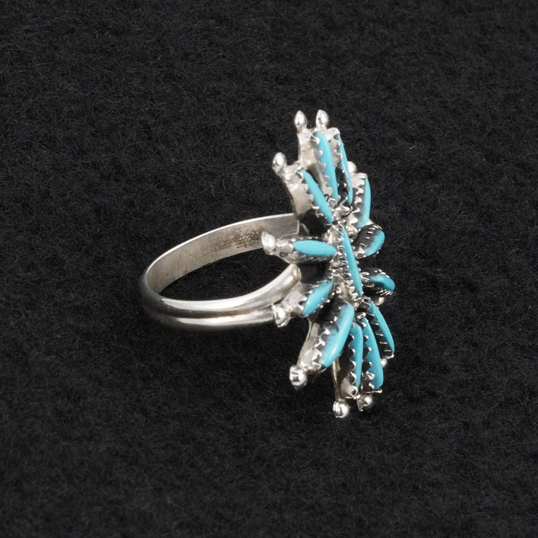 Gerald Etsate Turquoise & Sterling Silver Squash Blossom Set