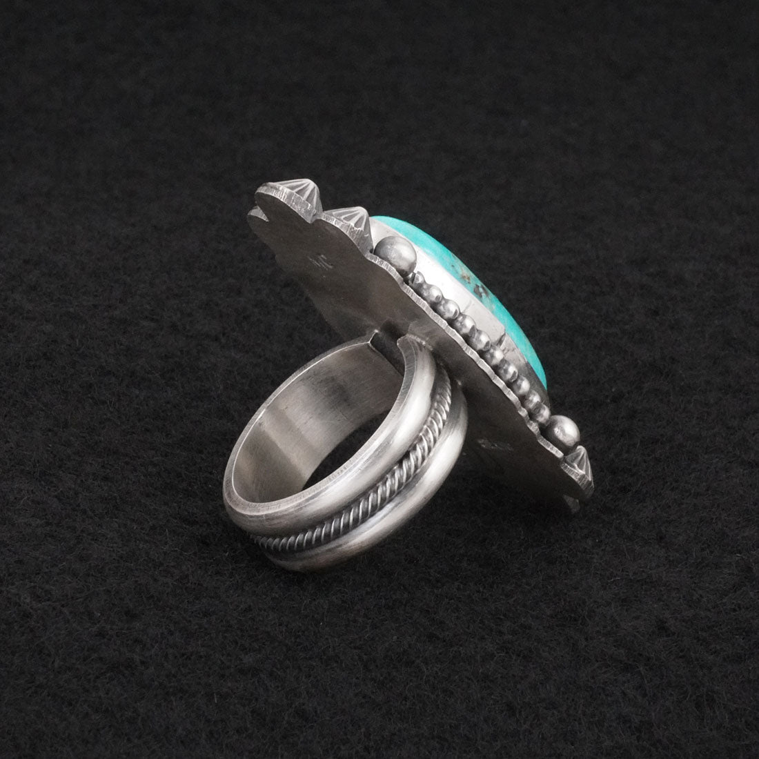 Michael Calladitto Turquoise & Sterling Silver Ring Size 7