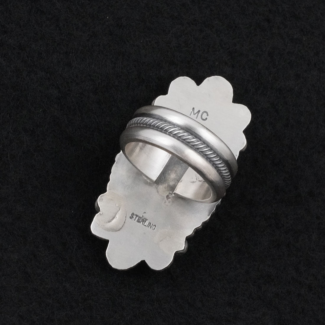 Michael Calladitto Turquoise & Sterling Silver Ring Size 7
