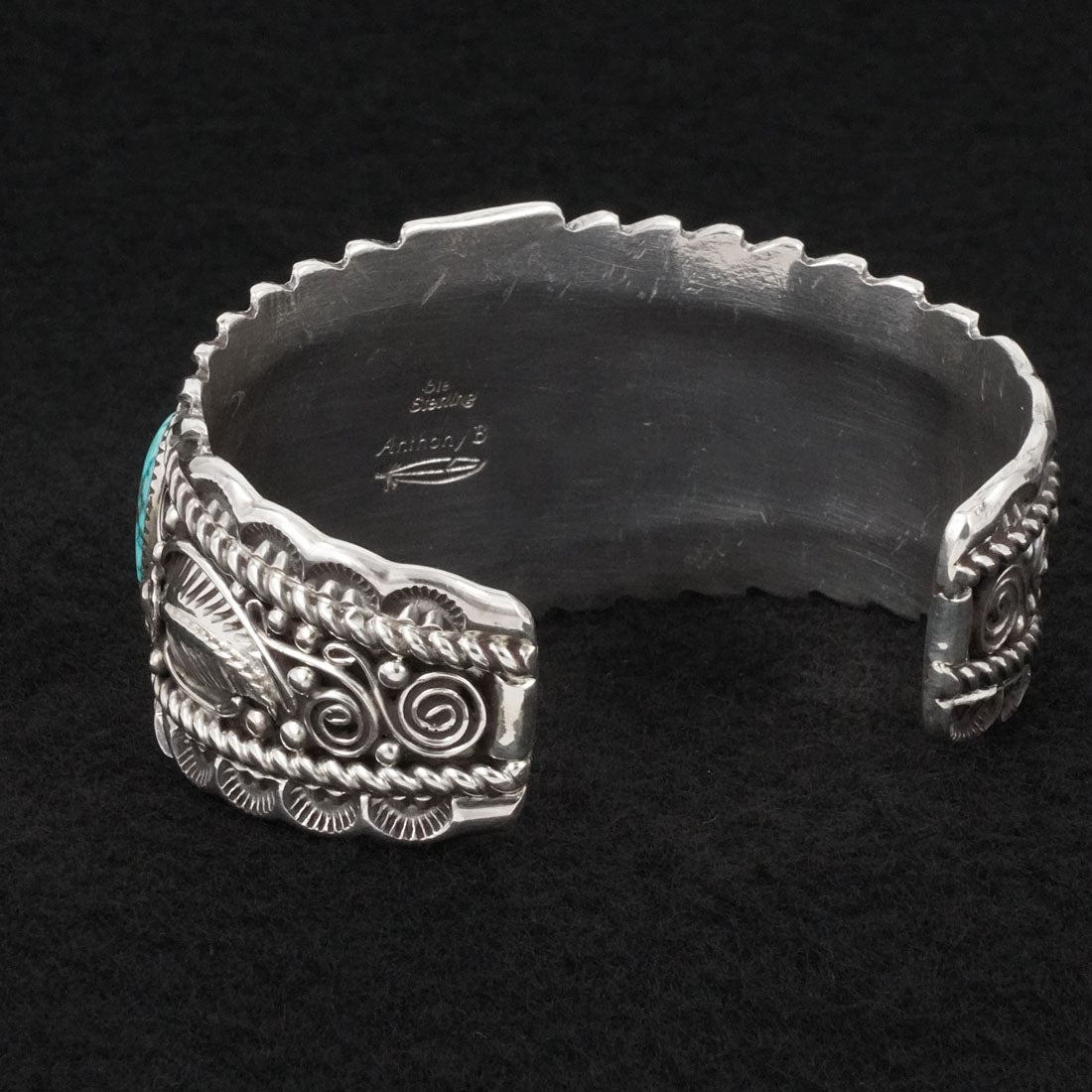 Anthony Brown Turquoise & Sterling Silver Bracelet