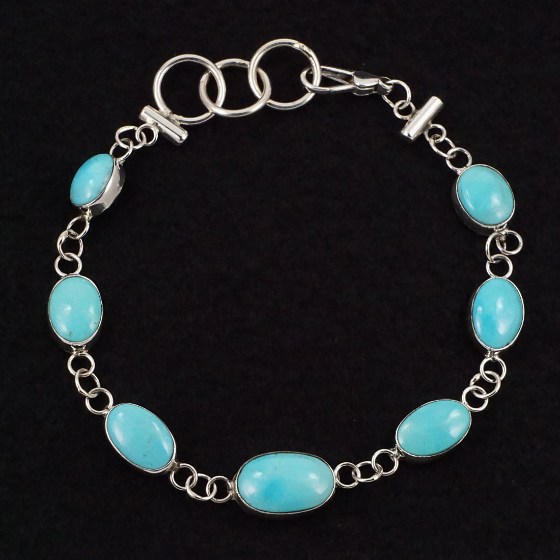 Marco Begaye Turquoise & Sterling Silver Link Bracelet