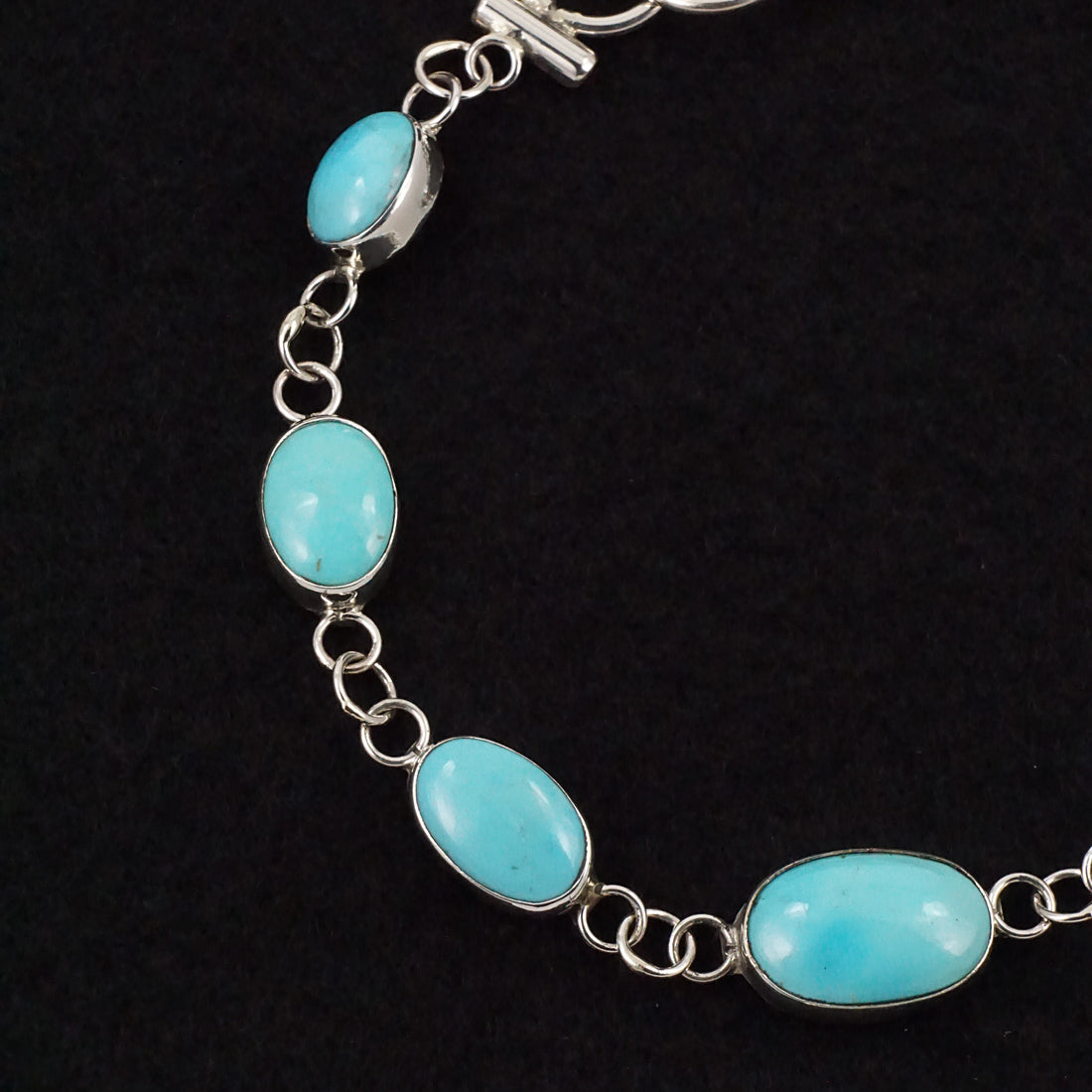 Marco Begaye Turquoise & Sterling Silver Link Bracelet