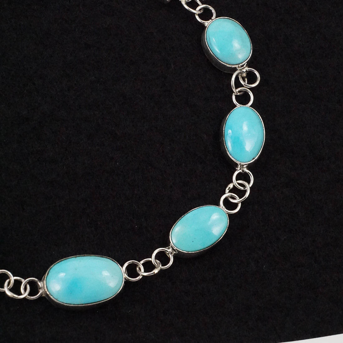 Marco Begaye Turquoise & Sterling Silver Link Bracelet