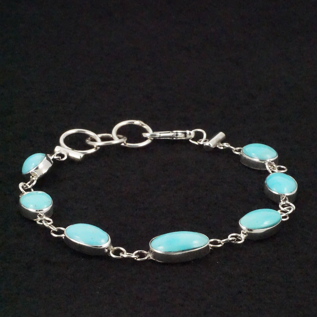 Marco Begaye Turquoise & Sterling Silver Link Bracelet