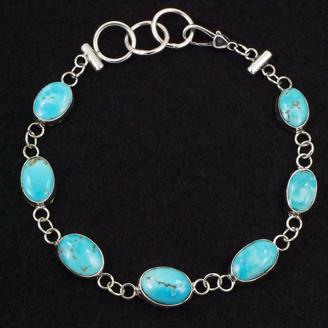 Marco Begaye Turquoise & Sterling Silver Link Bracelet