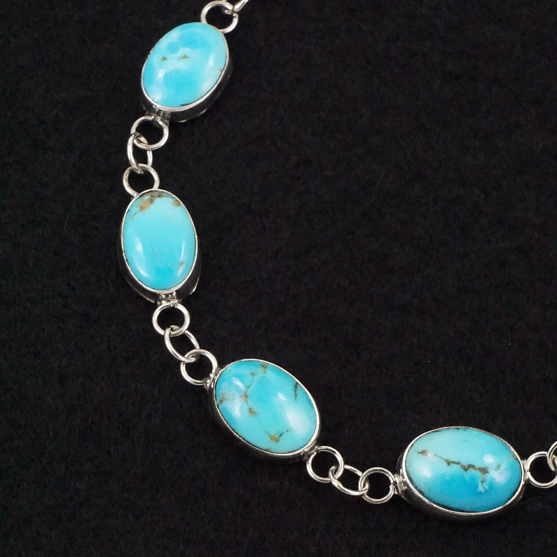 Marco Begaye Turquoise & Sterling Silver Link Bracelet