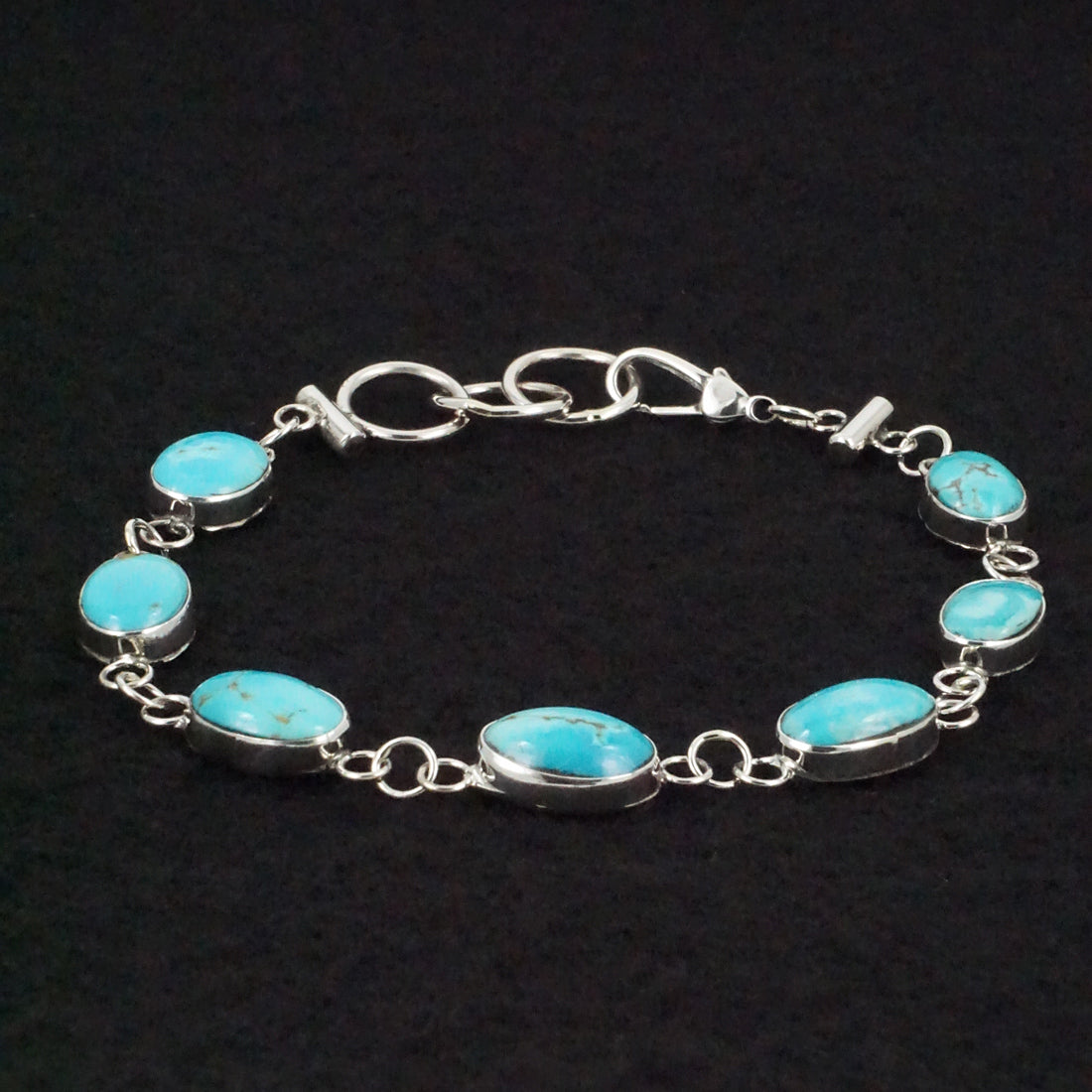 Marco Begaye Turquoise & Sterling Silver Link Bracelet