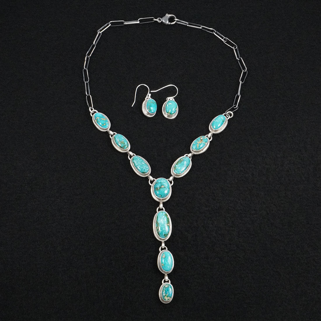 Kathleen Livingston Turquoise & Sterling Silver Necklace Set