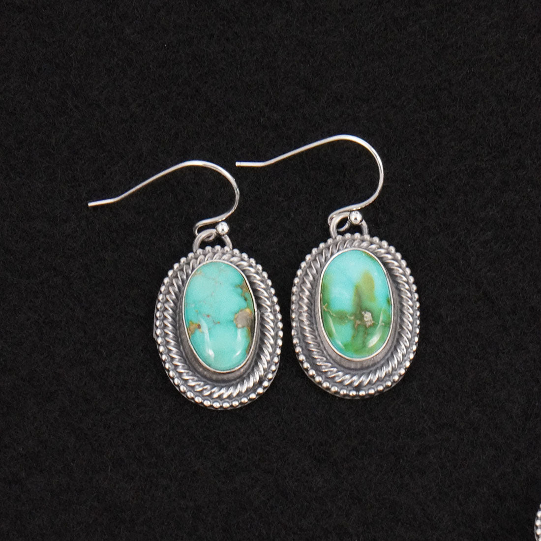 Bobby Johnson Turquoise & Sterling Silver Squash Blossom Set