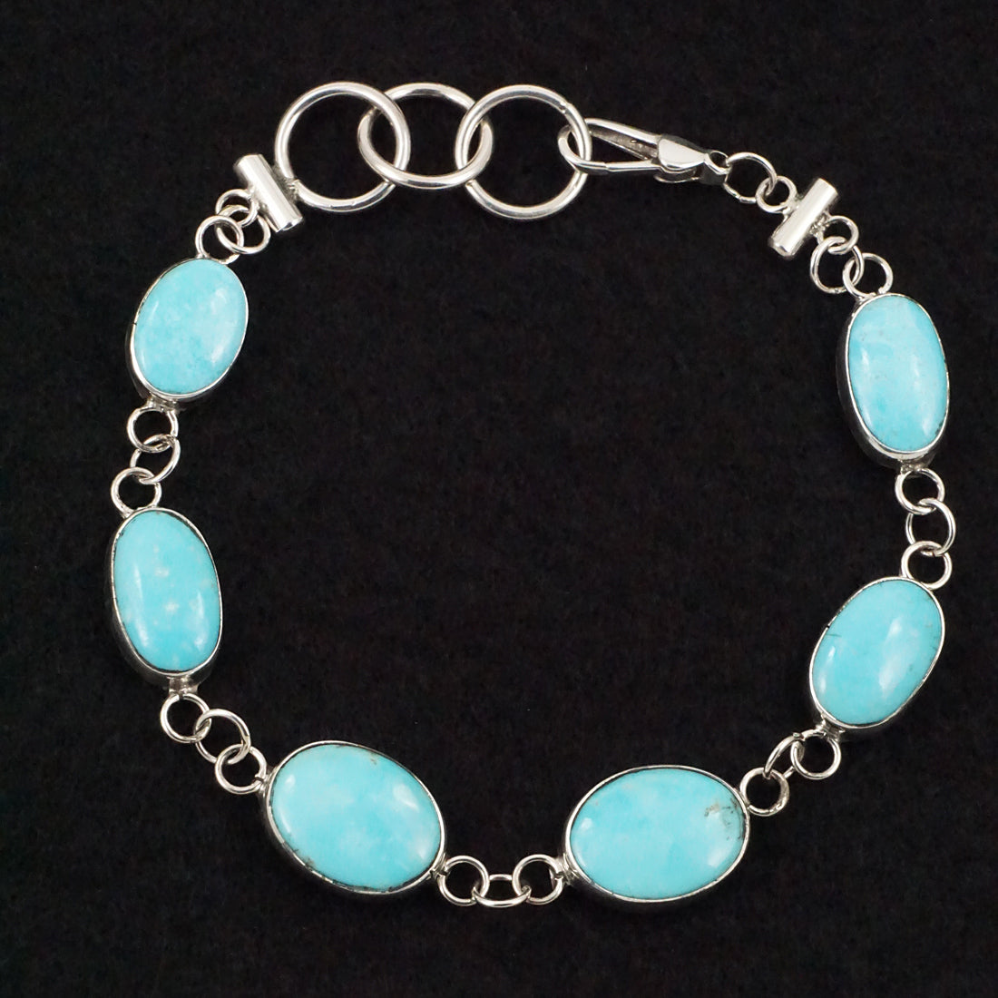 Marco Begaye Turquoise & Sterling Silver Link Bracelet