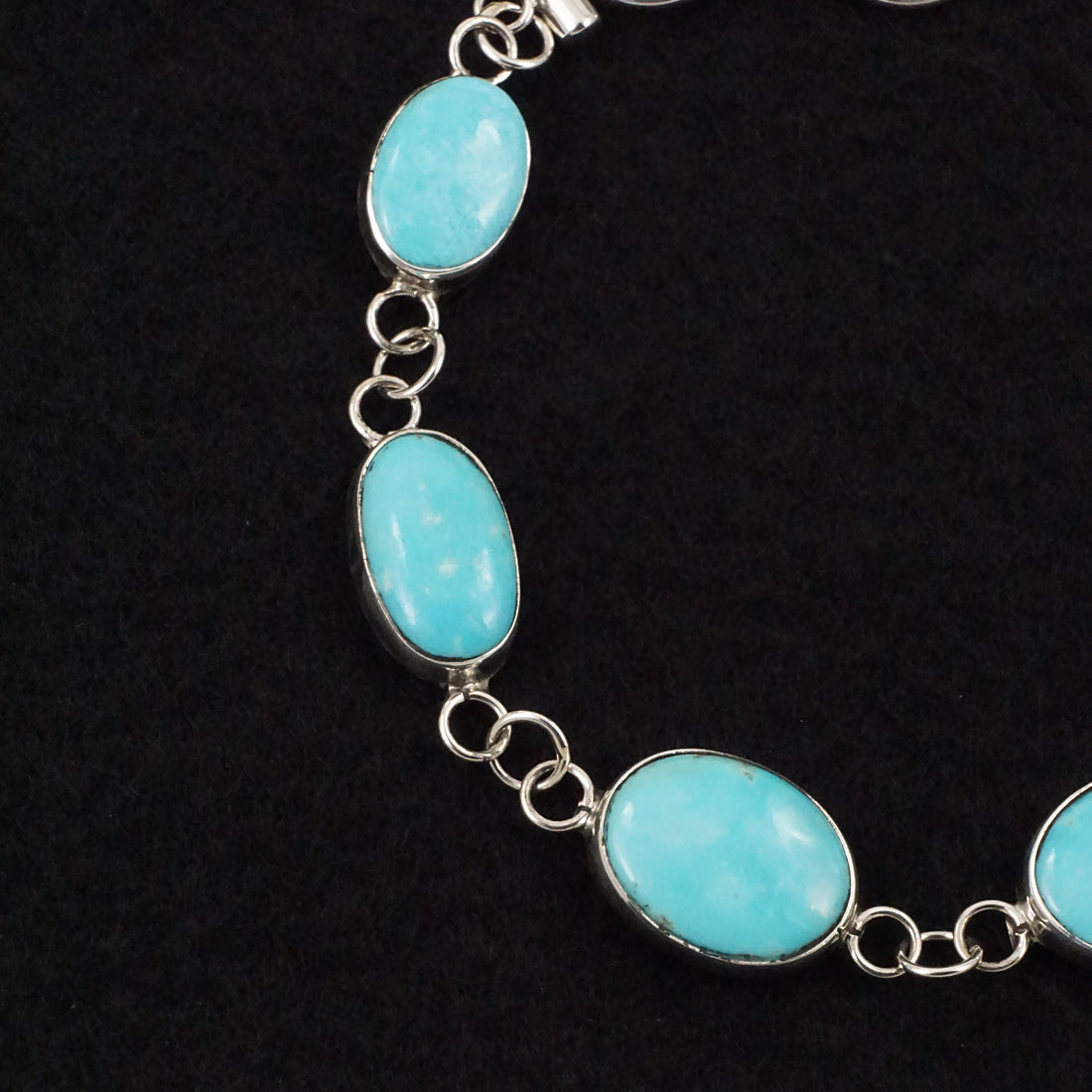 Marco Begaye Turquoise & Sterling Silver Link Bracelet