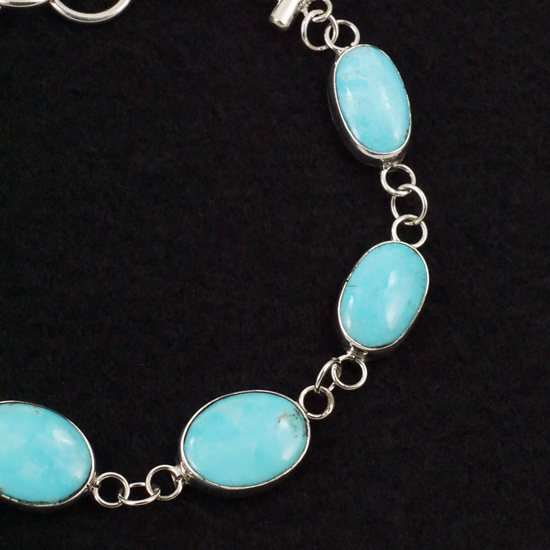 Marco Begaye Turquoise & Sterling Silver Link Bracelet