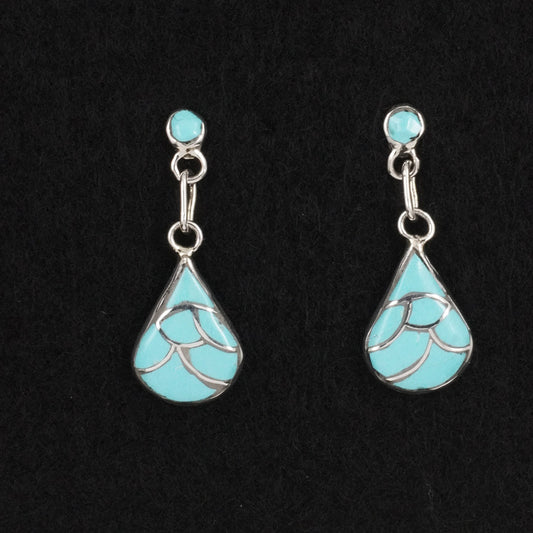 Orena Leekya Turquoise & Sterling Silver Earrings