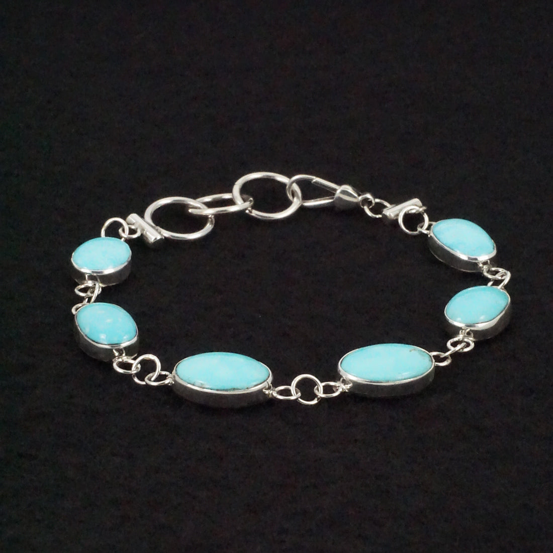 Marco Begaye Turquoise & Sterling Silver Link Bracelet