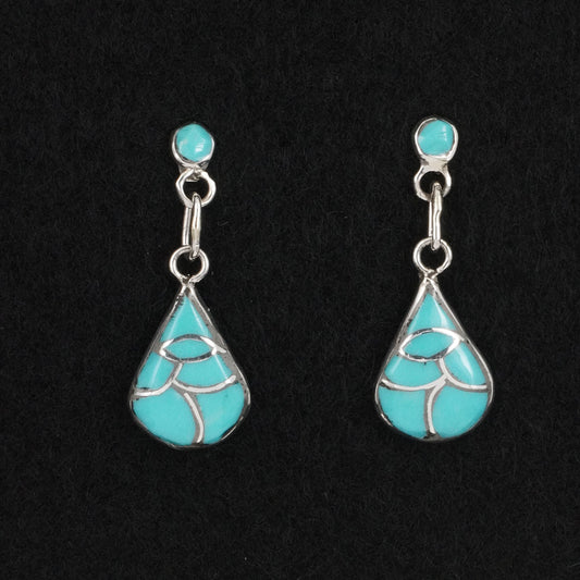 Orena Leekya Turquoise & Sterling Silver Earrings