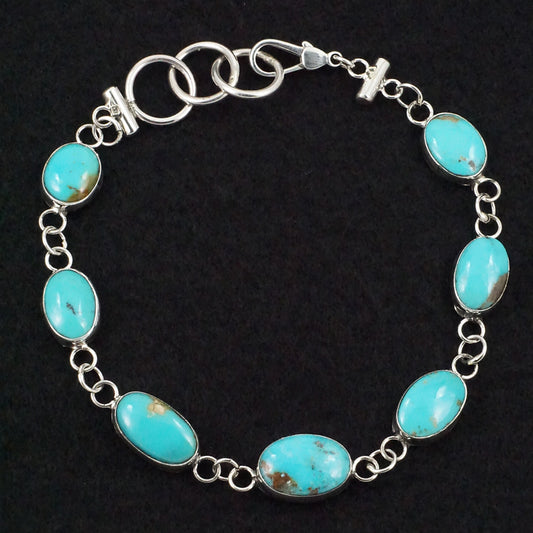 Marco Begaye Turquoise & Sterling Silver Link Bracelet