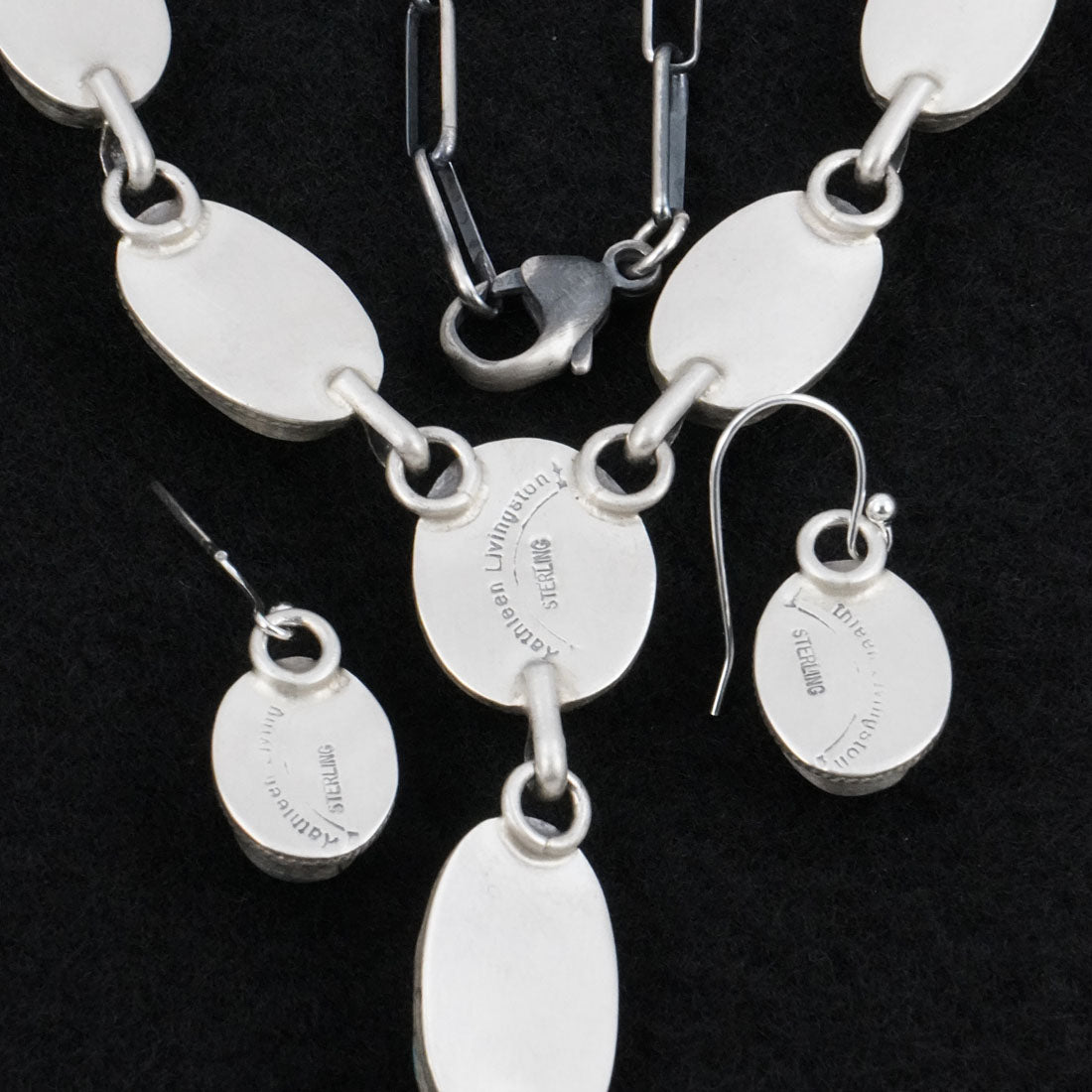 Kathleen Livingston Turquoise & Sterling Silver Necklace Set