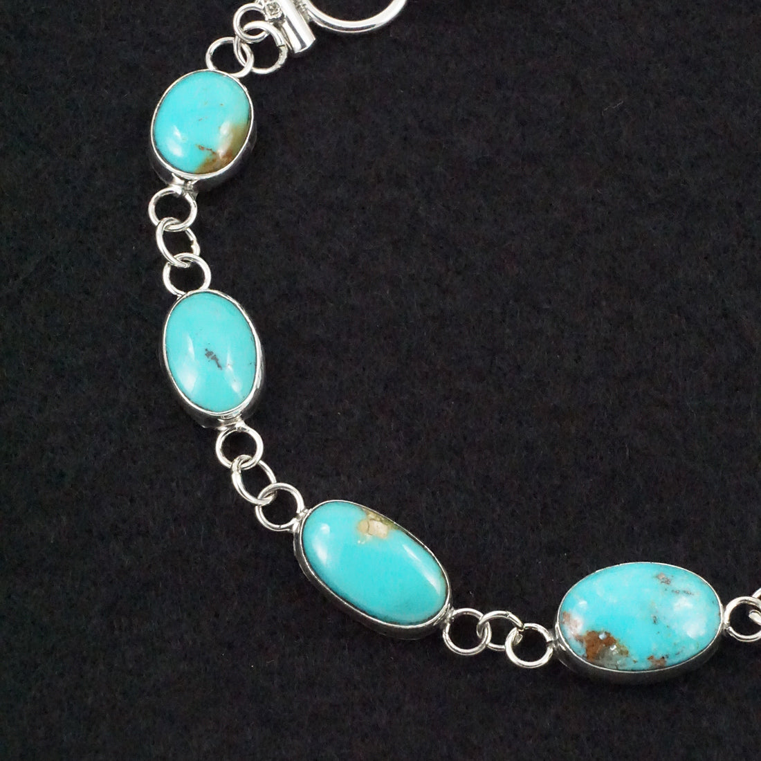 Marco Begaye Turquoise & Sterling Silver Link Bracelet