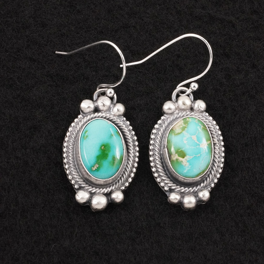 Bobby Johnson Turquoise & Sterling Silver Squash Blossom Set