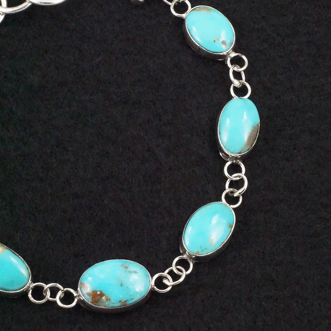 Marco Begaye Turquoise & Sterling Silver Link Bracelet