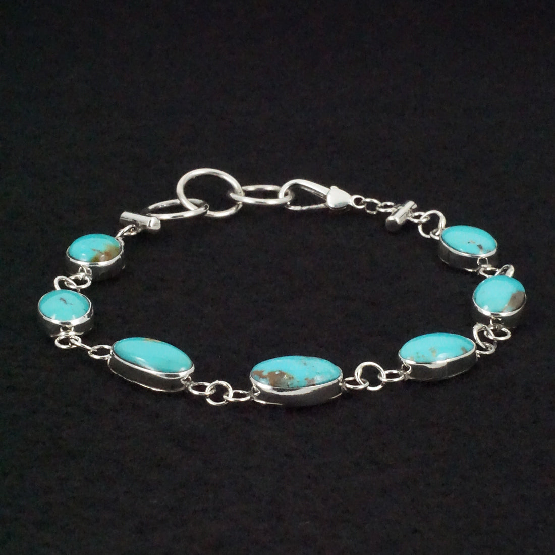 Marco Begaye Turquoise & Sterling Silver Link Bracelet