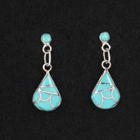Orena Leekya Turquoise & Sterling Silver Earrings