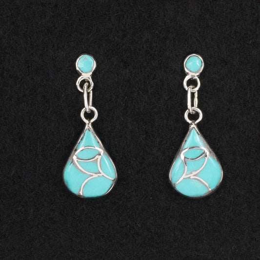 Orena Leekya Turquoise & Sterling Silver Earrings