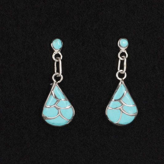 Orena Leekya Turquoise & Sterling Silver Earrings