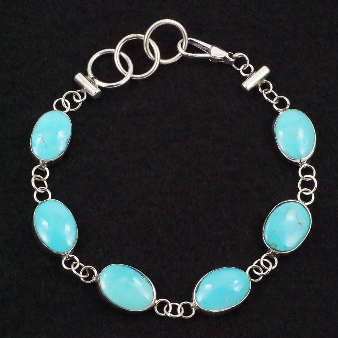 Marco Begaye Turquoise & Sterling Silver Link Bracelet