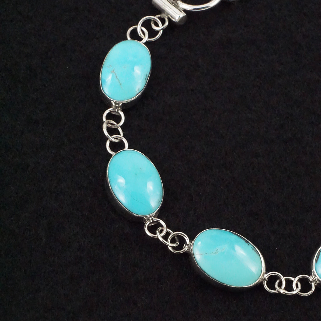 Marco Begaye Turquoise & Sterling Silver Link Bracelet