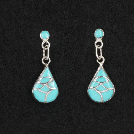 Orena Leekya Turquoise & Sterling Silver Earrings