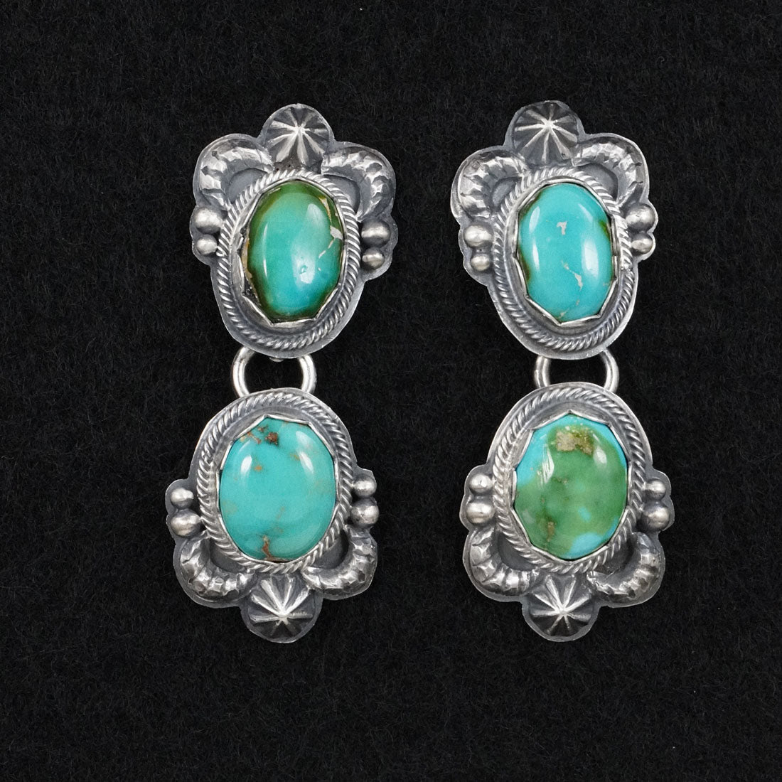Randy Boyd Turquoise & Sterling Silver Squash Blossom Set