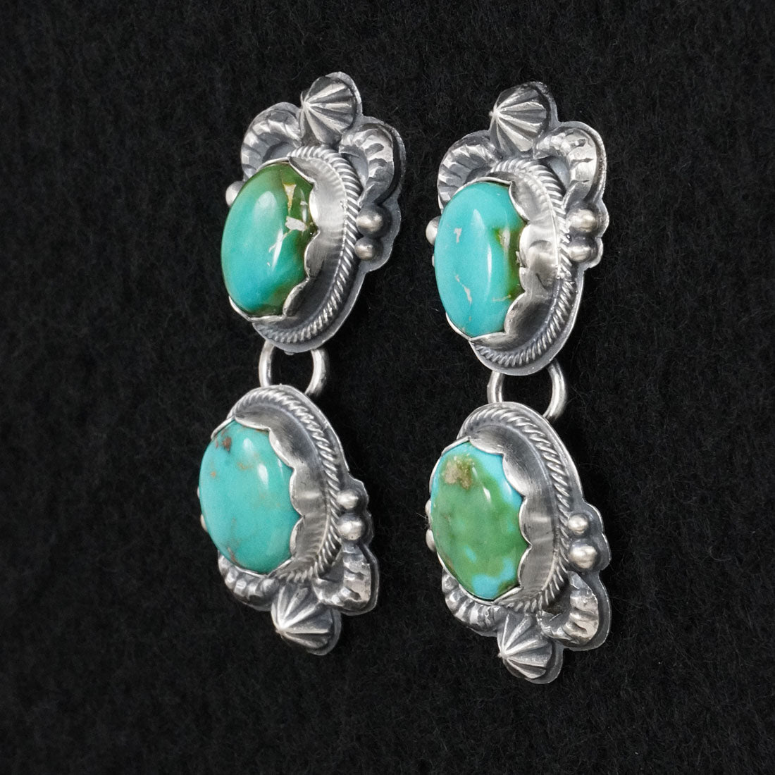 Randy Boyd Turquoise & Sterling Silver Squash Blossom Set
